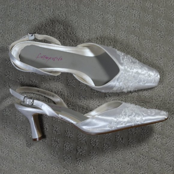 Foot Petals Shoes Foot Petals Beaded White Wedding Shoes Poshmark